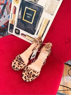 a new day Leopard Print Ankle-Strap Heels - Tan/Black